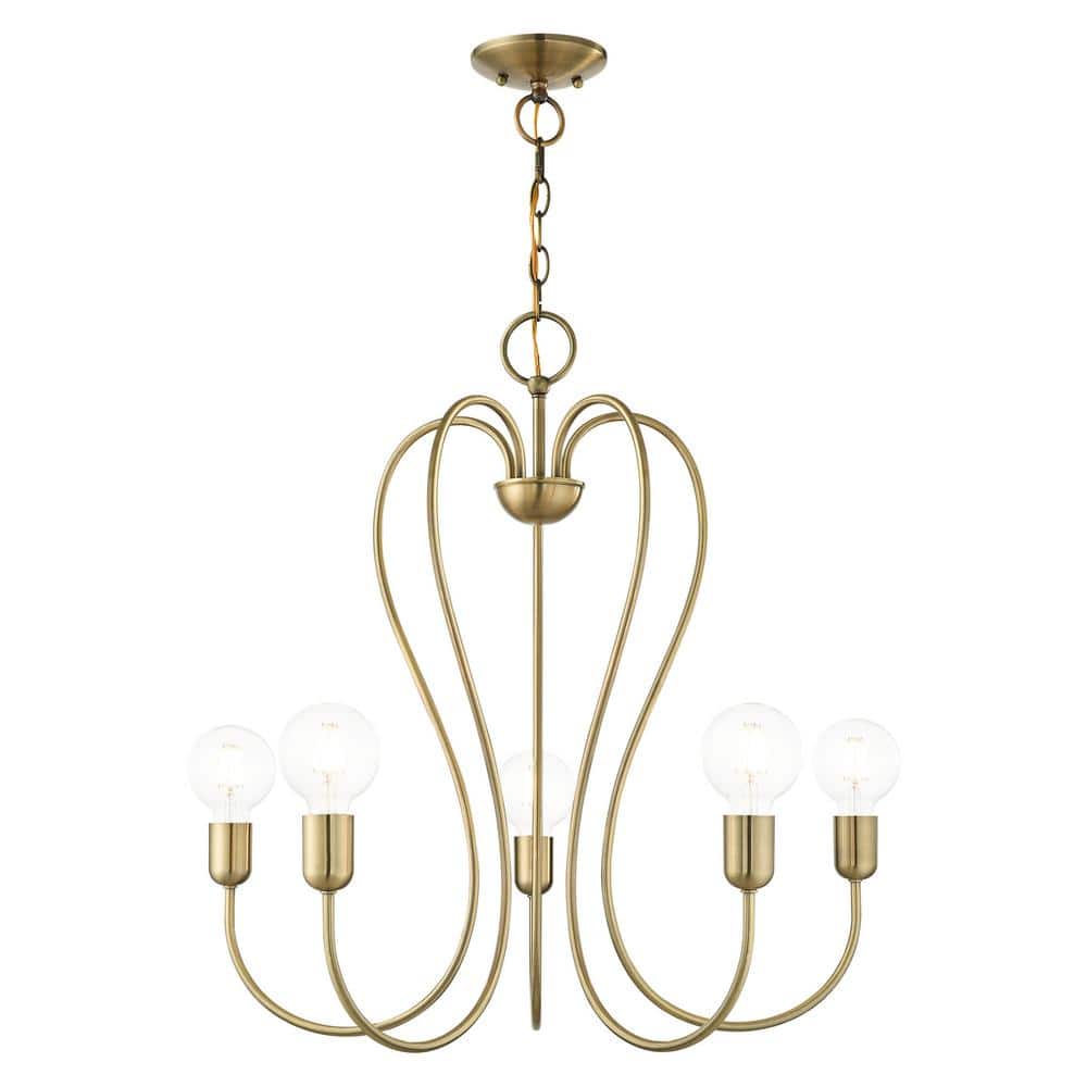 Woodvale 5-Light Antique Brass Chandelier price history on PriceWatchPro