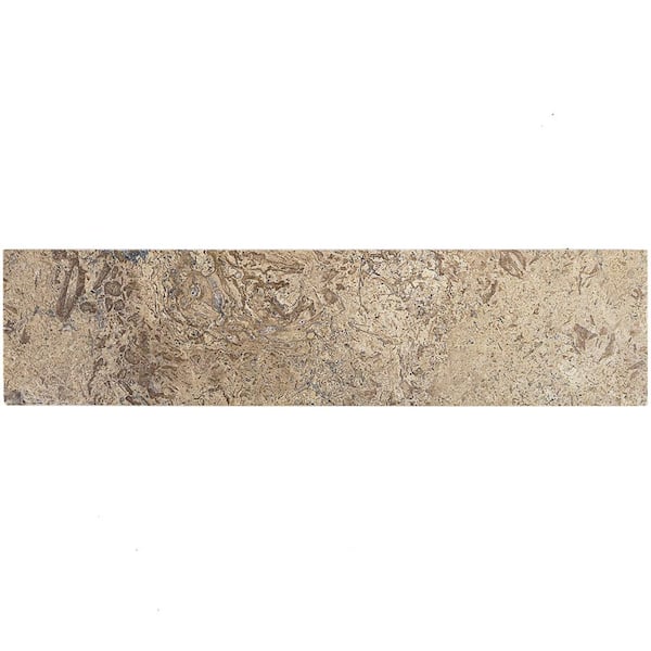 Ivy Hill Tile Brushed Wild Travertine 2 in. x 8 in. x 8 mm Marble Mosaic Tile