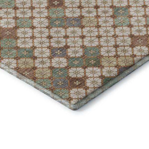 Mayfield Premium Machine Washable Abstract AMF1837 Beige 10 ft. x 14 ft. Area Rug