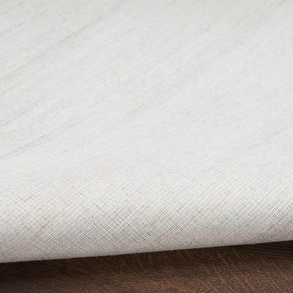 Ivory Grey 9' x 12' Washable Viscose Area Rug