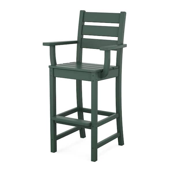 POLYWOOD Grant Park Bar Arm Chair in Green