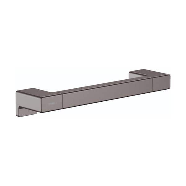 Hansgrohe AddStoris 3 in. Wall Mounted Towel Bar, 12 in. in Brushed Black Chrome