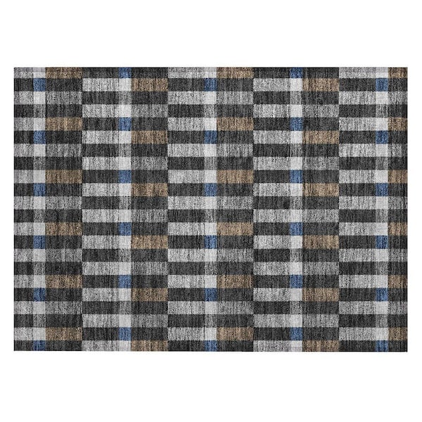 Chantille Machine Washable Indoor/Outdoor Abstract ACN2548 Black 2 ft. x 3 ft. Accent Rug