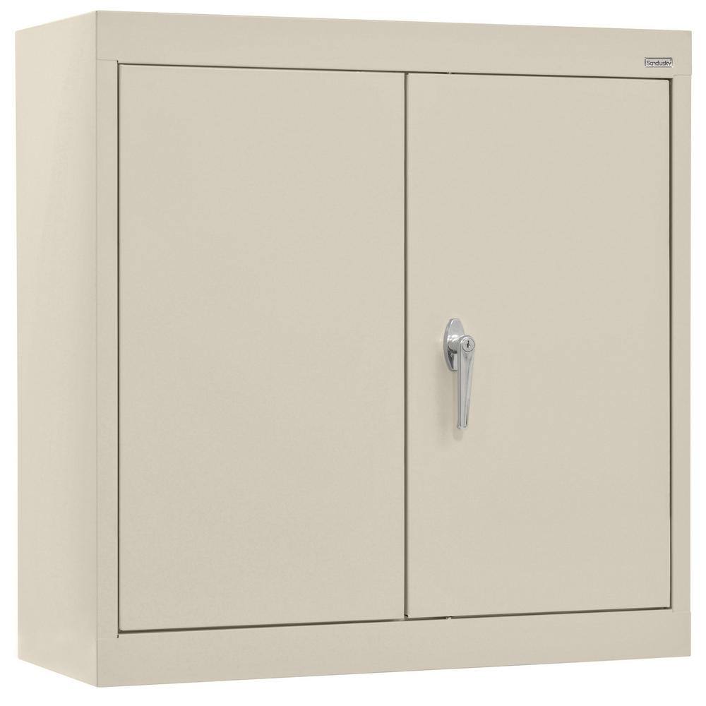 Wall Mounted Garage Cabinet in Putty(30 in. W x 26 in. H x 12 in. D)