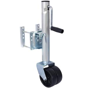 1500 lbs. Trailer Jack with Double Wheel, Adjustable 12 in. Lift Travel, Boat on for Boat RV Utility