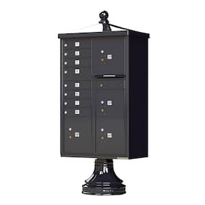 1570 Series 8-Mailboxes, 1-Outgoing, 4-Parcel Lockers, Vital Cluster Box Unit with Vogue Traditional Accessories
