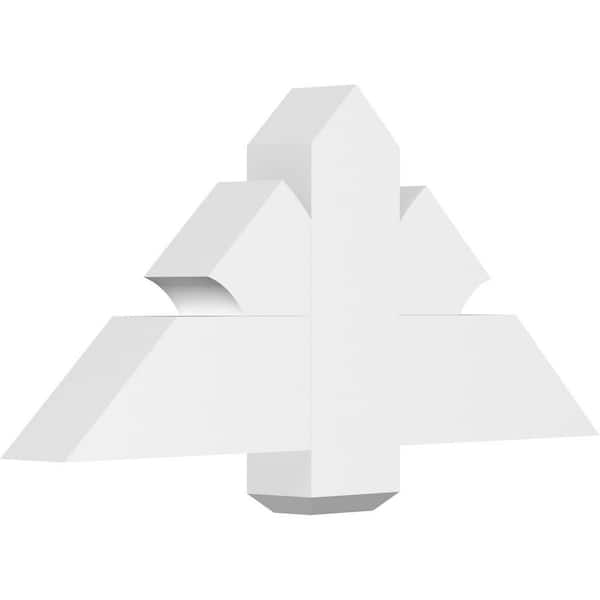Ekena Millwork Redmond 36 in. W x 16.5 in. H x 4 in. D Signature Polyurethane Bracket
