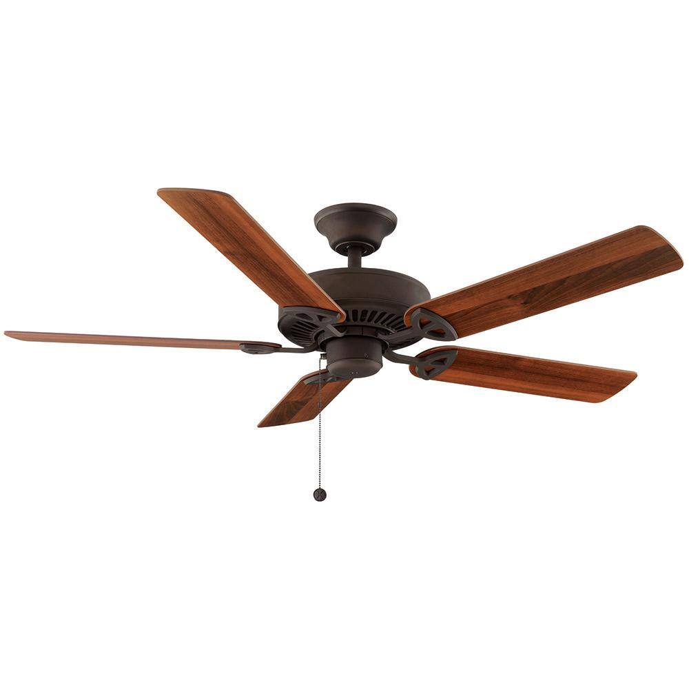 Farmington 52 In Indoor Oil Rubbed Bronze Ceiling Fan 32760 The Home Depot
