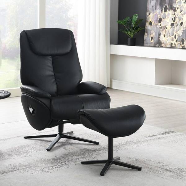 Acme Furniture Labonita Black Leather Side Chair Set of 2 with