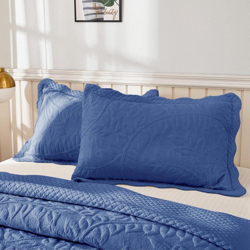 MarCielo PJ Cotton Embroidered Farmhouse King Size Pillow Protector