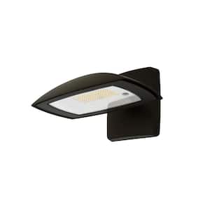 150W Equivalent Integrated 5 Color Adjustable LED Bronze Outdoor Wall Pack/Flood Light, 3000 Lumens
