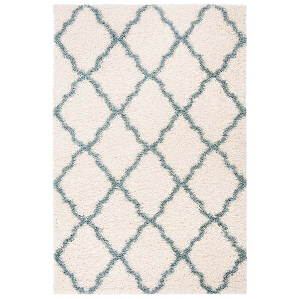 Townsend 4 ft. x 6 ft. Ivory/Seafoam Geometric Area Rug