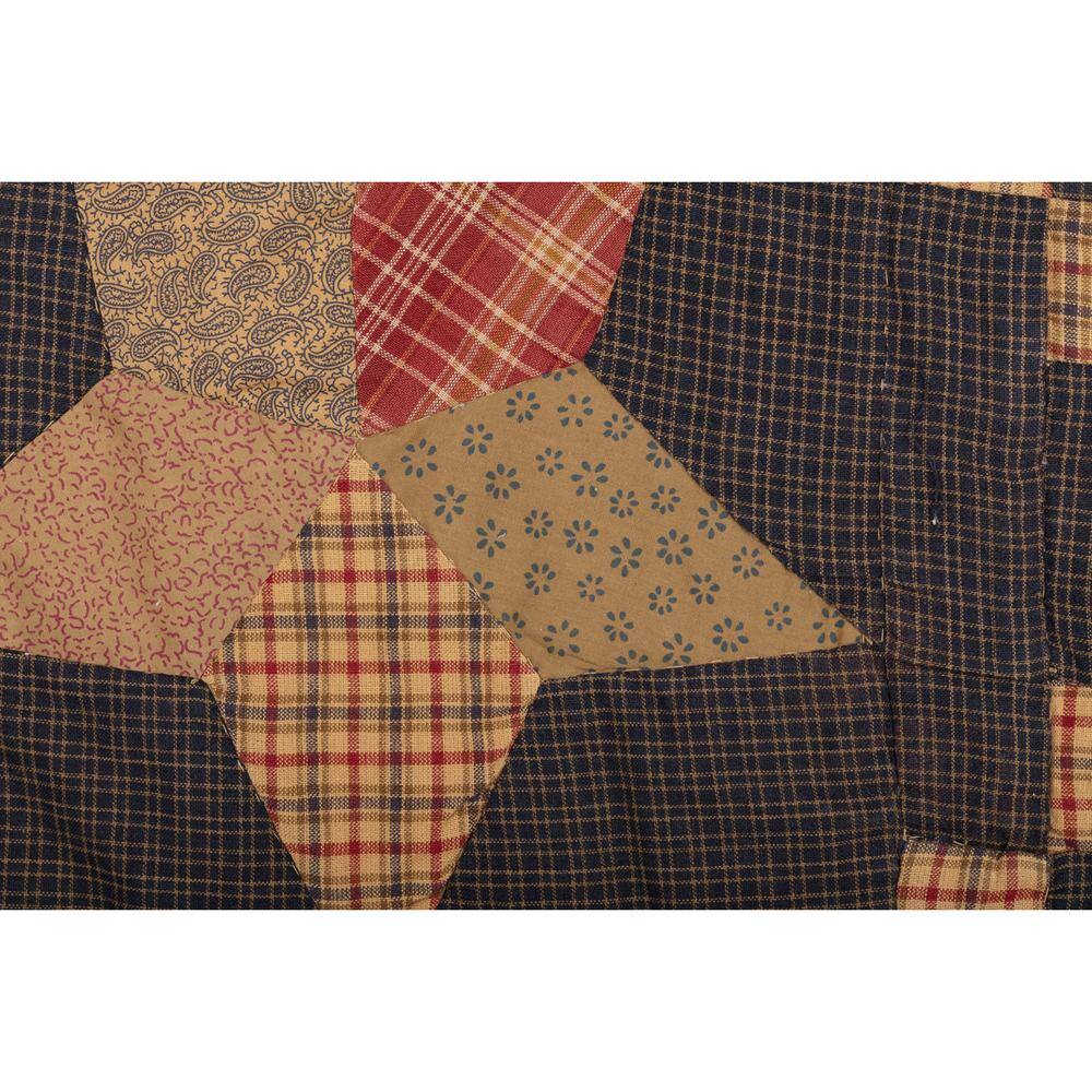 Arlington Navy Blue and Tan Cotton Quilted Table Runner