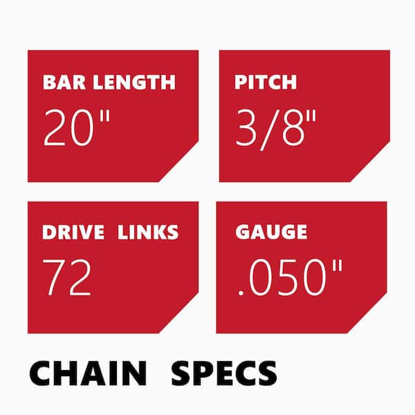 おまとめ4点，512ag69, 504ax53,511ab6,506ag32□ 050 Gauge 20 in. Chainsaw Chain 72 Link (3-Pack) HY109-4 - The