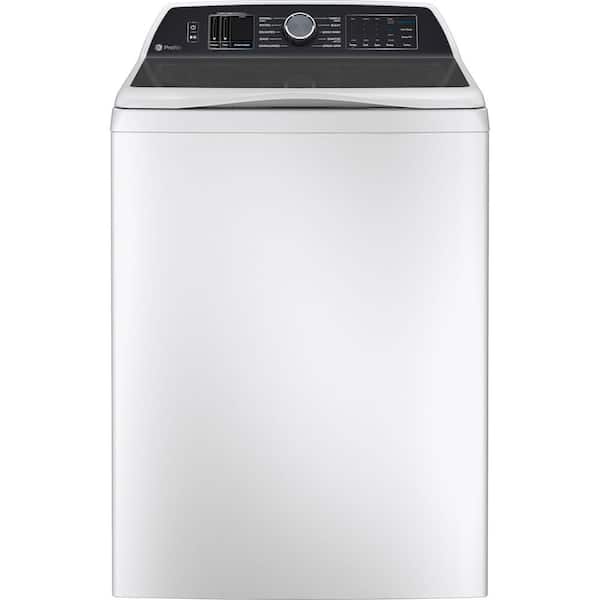 GE Profile 5.3 cu. ft. High-Efficiency Smart Top Load Washer in White with Agitator, Quiet Wash Balacing Technology