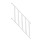 Classic Square 34 in. x 70-1/2 in. Textured White Aluminum Stair Railing Kit