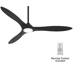 Sleek 60 in. Integrated LED Indoor Coal Smart Ceiling Fan with Remote Control
