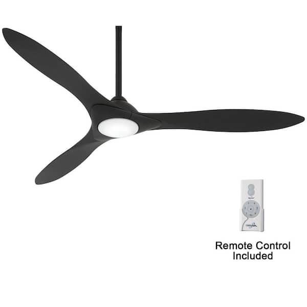 MINKA-AIRE Sleek 60 in. Integrated LED Indoor Coal Smart Ceiling Fan with Remote Control