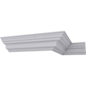 SAMPLE - 6-3/8 in. x 12 in. x 5-5/8 in. Polyurethane Versailles Smooth Crown Moulding