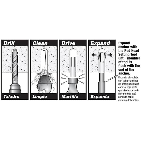 Red Head 1/2 in. Hollow Core Drop-In Anchor Setting Tool (1-Pack) 07501 - The Home Depot Red Head 1/2 in. Hollow Core Drop-In Anchor Setting Tool (1-Pack) 07501 - The Home Depot