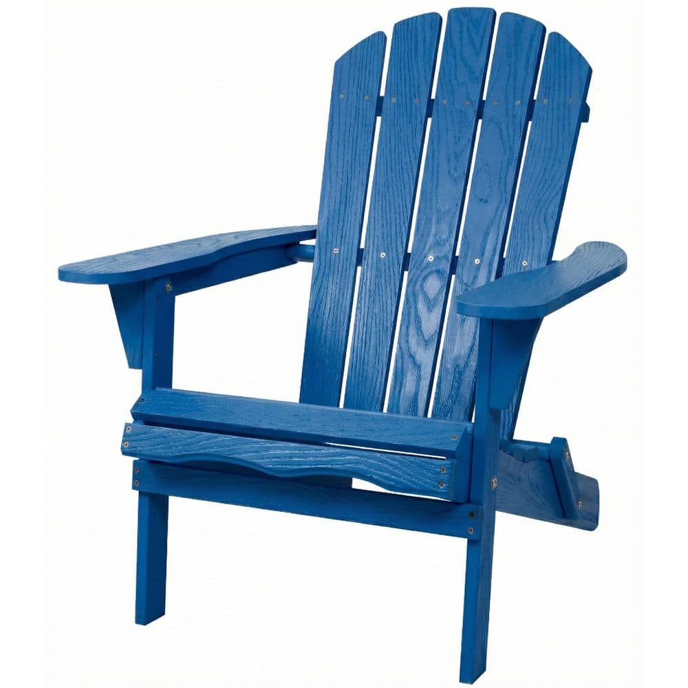 Classic Turquoise Blue Folding Cedar Wood Adirondack Chair with Wood Grain price history on PriceWatchPro