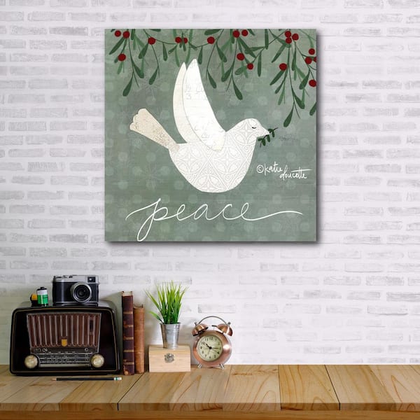Courtside Market Peace Gallery-Wrapped Canvas Wall Art 16 in. x 16 in.  WEB-CHJ534-16x16 The Home Depot
