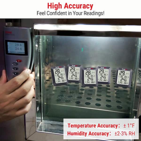 Indoor Hygrometer Thermometer Humidity Monitor Weather Station with Temperature Gauge