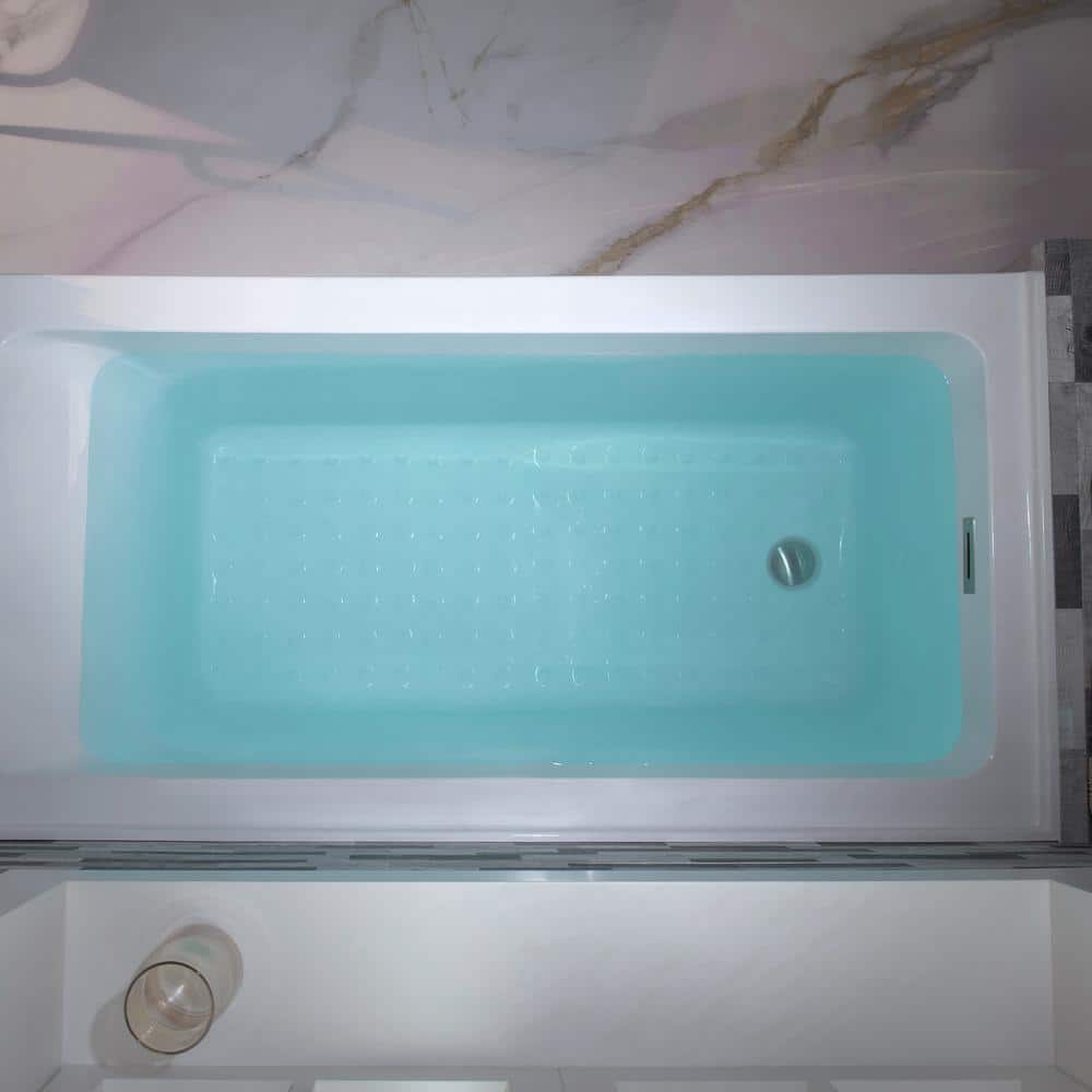 Vine 60'' White Acrylic Alcove Soaking Bathtub