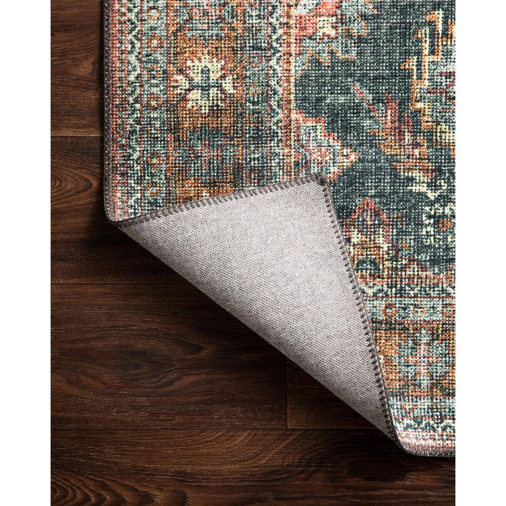 Skye Blue and Rust 6' x 9' Reversible Oriental Rug