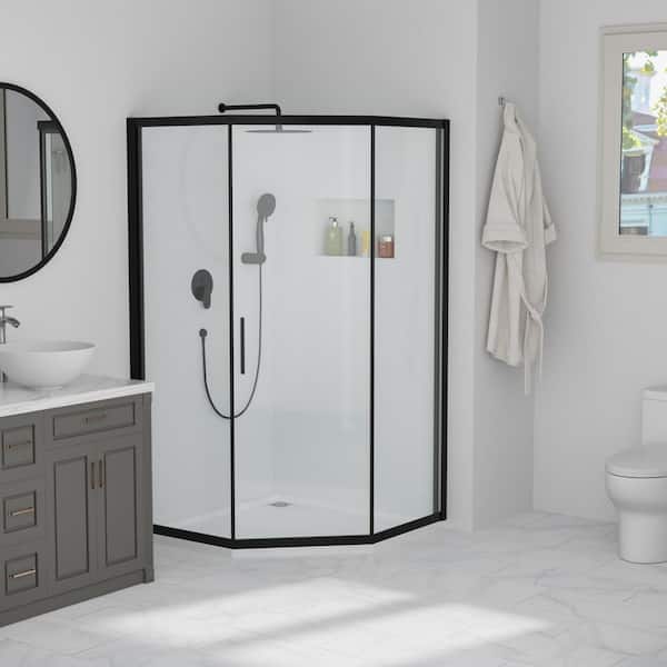 Logmey 42 in. W x 76 in. H Interior Sliding Framed Glass