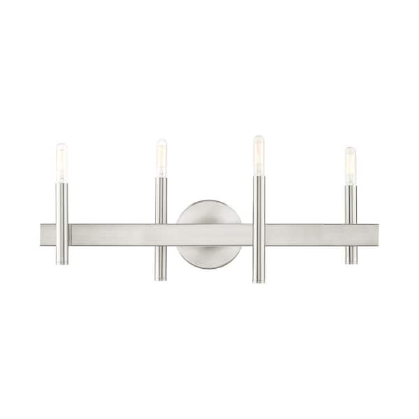 AVIANCE LIGHTING Willard 23.5 in. 4-Light Brushed Nickel Vanity Light