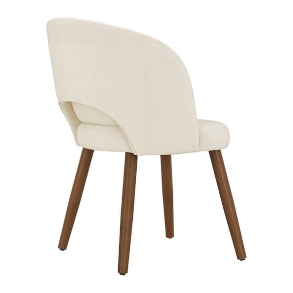 OrangeOne Modern Linen Fabric Upholstered Solid Wood Legs Dining