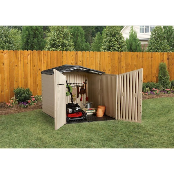 6 ft. 6 in. x 5 ft. Slide-Lid Resin Shed