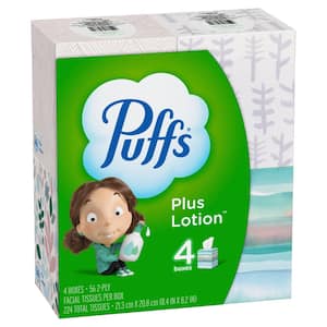 Plus Lotion 2-Ply Facial Tissue Cube Box (56-Sheets Per Box, Case of 6)