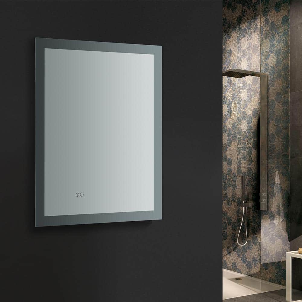 Sleek Halo 24"x30" Frameless LED Bathroom Vanity Mirror with Defogger