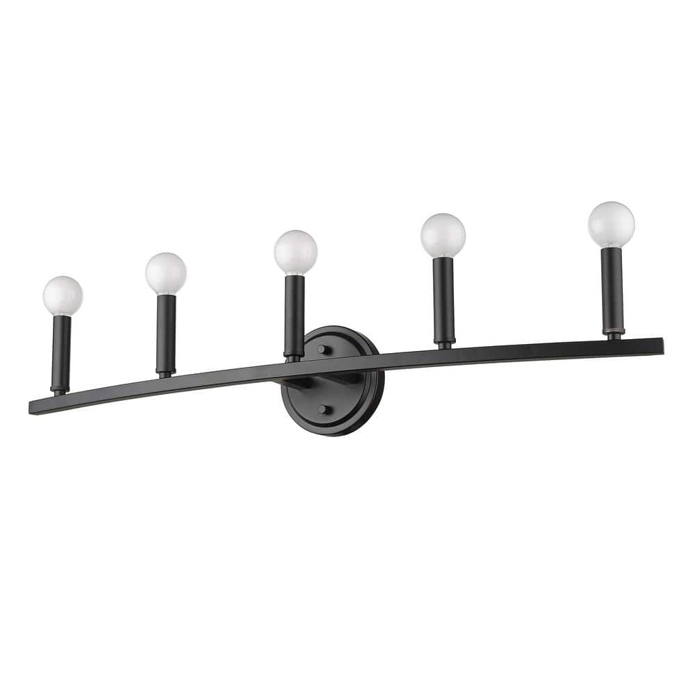Sawyer 32 in. 5-Light Matte Black Vanity Light price history on PriceWatchPro