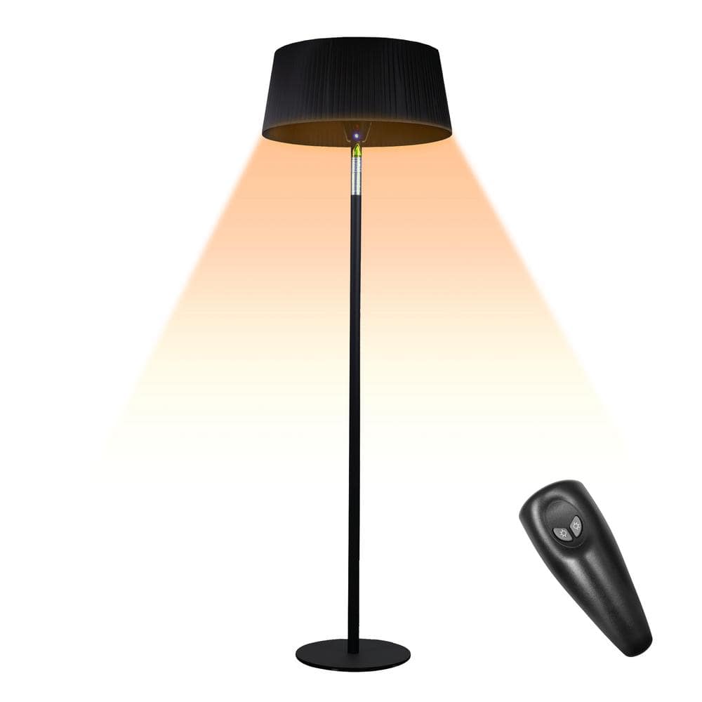 Sol 82.5" Black Aluminum and Steel Freestanding Electric Heater