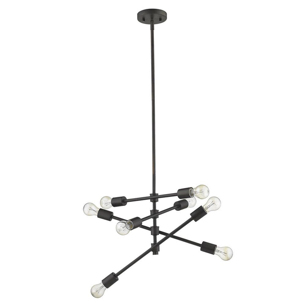 60-Watt 8-Light Bronze Pendant Light with Metal, No Bulbs Included price history on PriceWatchPro
