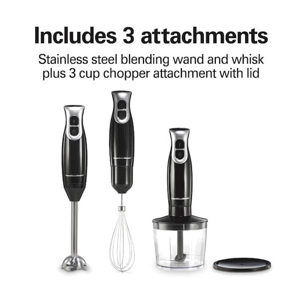 Hamilton Beach 2 Speed Black Immersion Blender with Blending Wand