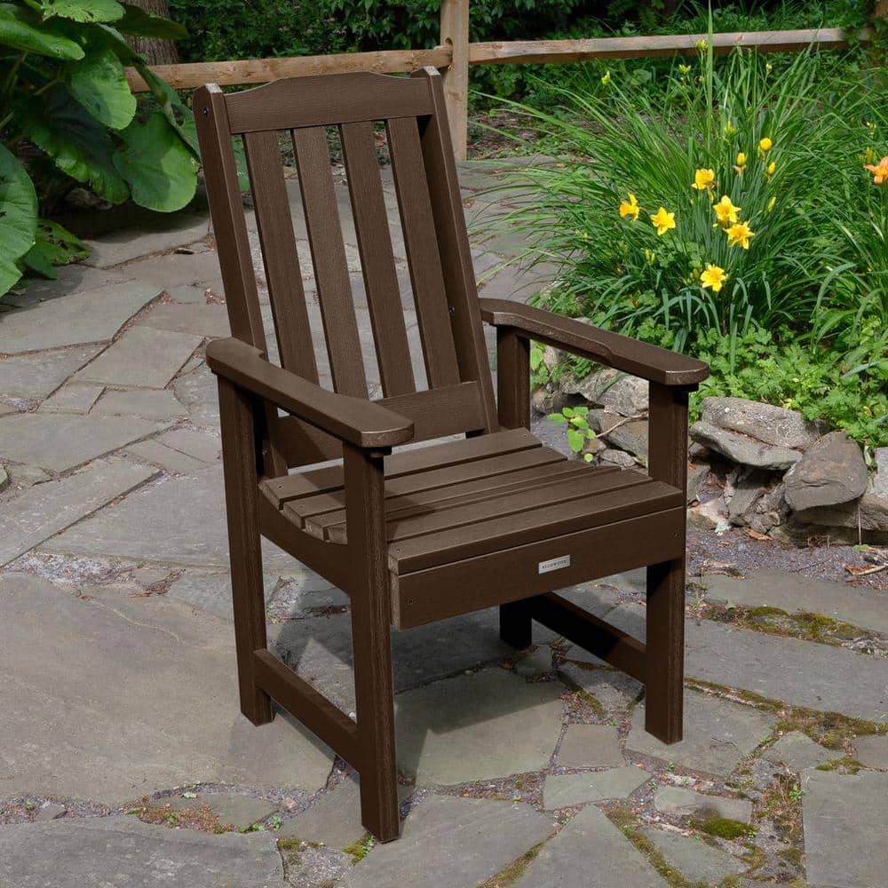 Lehigh Weathered Acorn 19" Traditional Outdoor Dining Chair