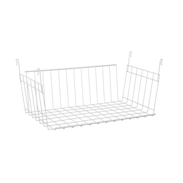ClosetMaid 7.8 in. H x 17 in. W White Steel 1-Drawer Wide Mesh Wire Basket