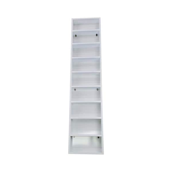 WG Wood Products 4.5 in. x 14 in. x 62 in. Cityscape White Enamel Wood Spice Rack