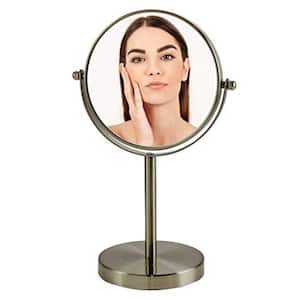 Small Nickel Brushed Metal Glam Mirror (11.8 in. H X 4.7 in. W)
