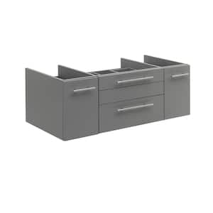 Lucera 42 in. W Wall Hung Vessel Sink Bath Vanity Cabinet Only in Gray