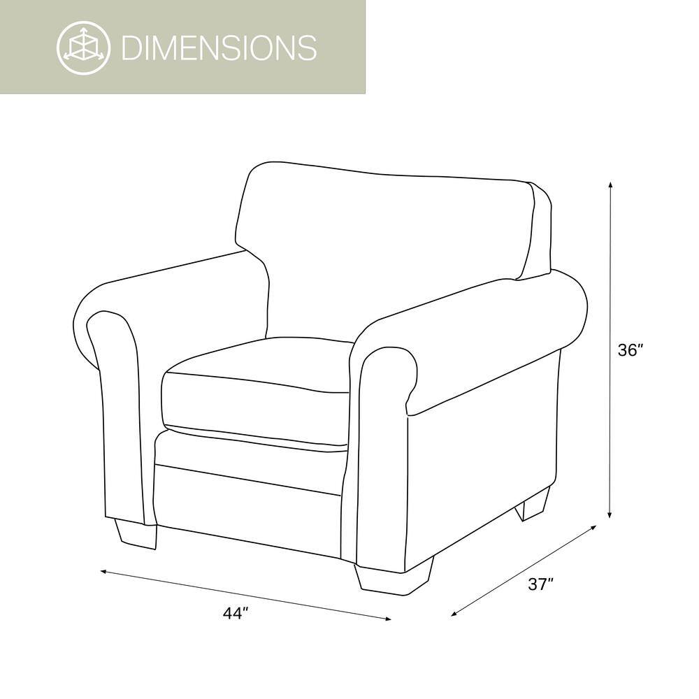 River Bend Lodge Oak Wood Accent Chair in Brown Microfiber