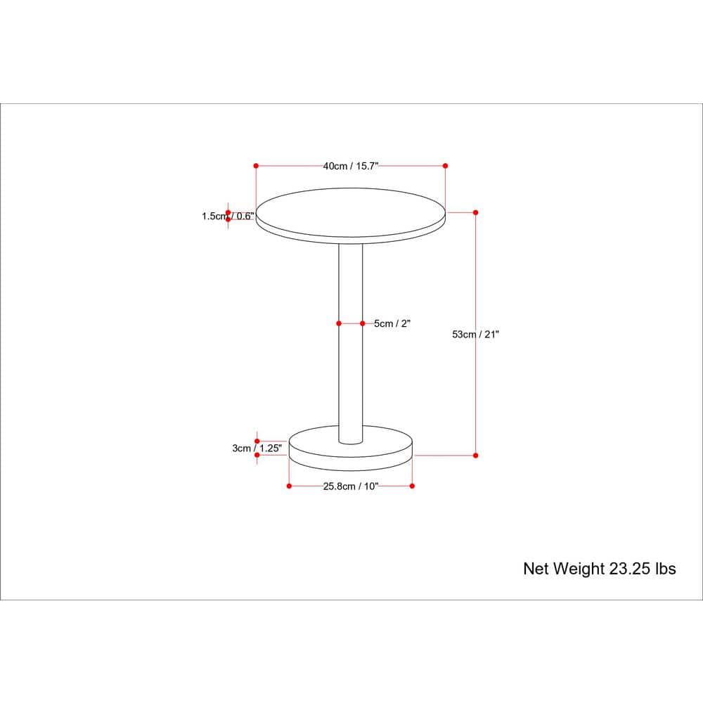 White Marble and Gold Metal Round Side Table