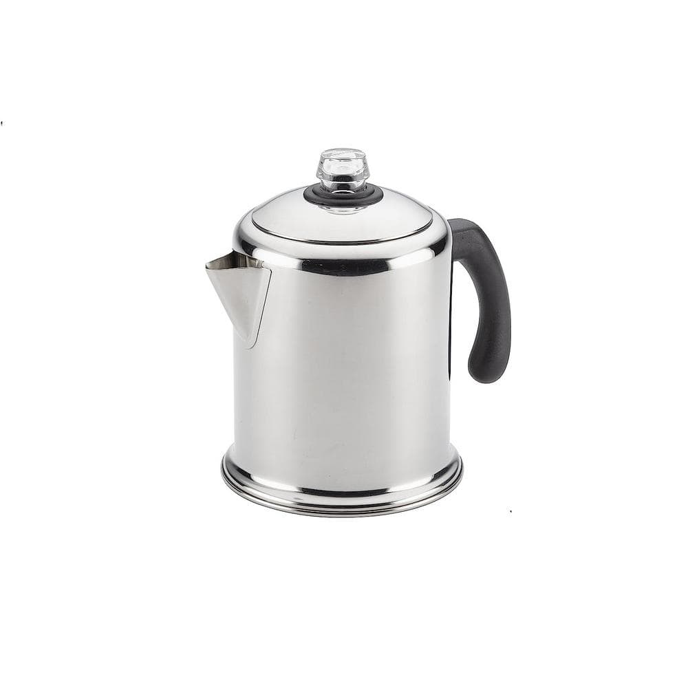 12 Cup Stainless Steel Coffee Percolator With Permanent Filter Basket For N