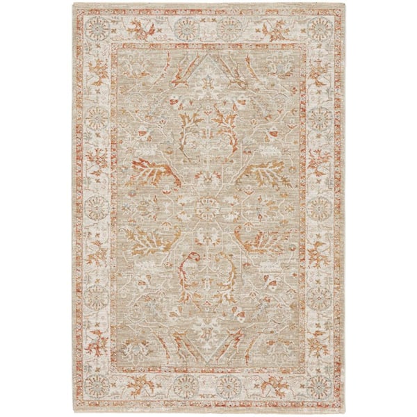 Nourison Asher Sage Ivory 5 ft. x 8 ft. All-over design Traditional Area Rug