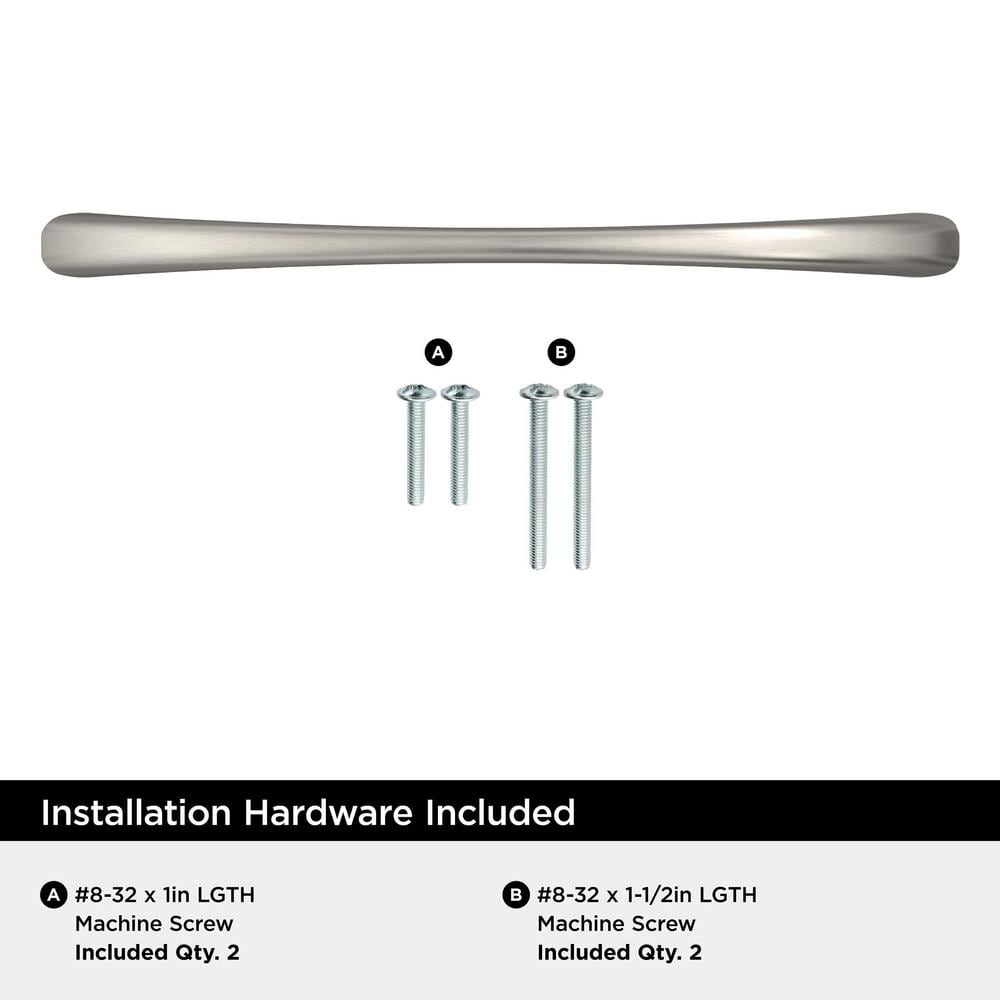 Satin Nickel 6-5/16 Inch Modern Cabinet Pull