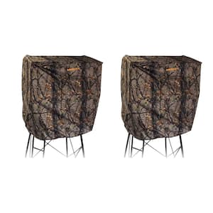 7 ft.  Tall Quad Blind Kit Roof Enclosure with Windows in Camouflage (2-Pack)